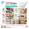 50 Hojas De Papel Fotográfico Autoadhesivo A4, 135g, Blanco