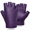 GSG Women Fingerless Driving Gloves Geniune Leather Biker Gloves Unlined