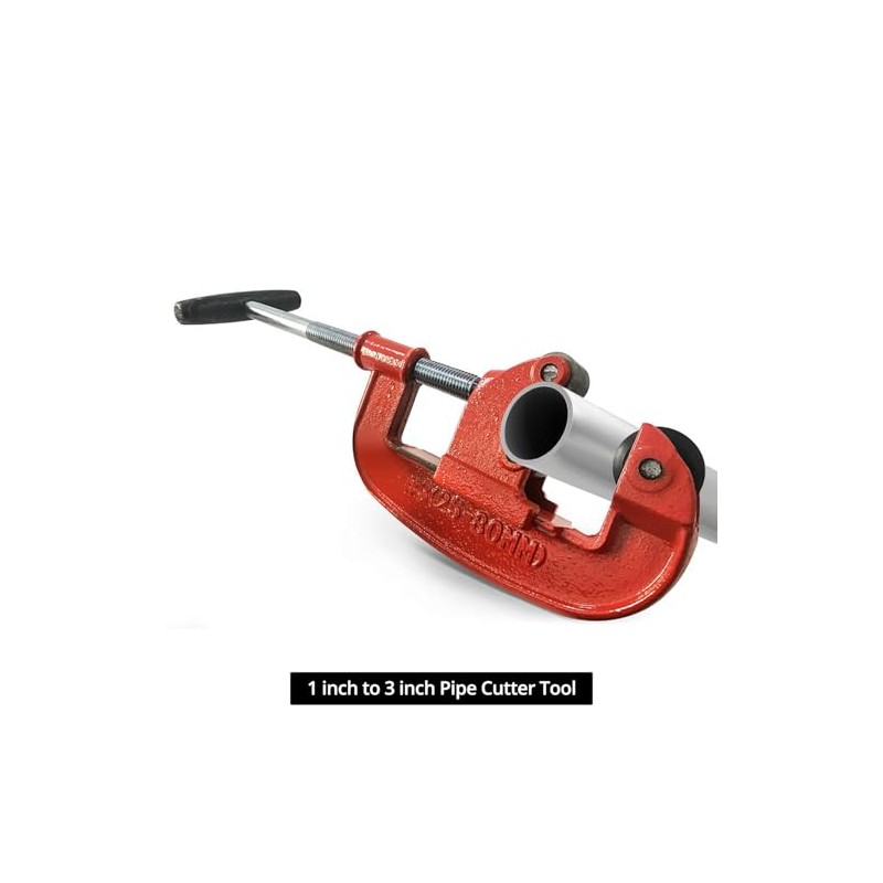 QWORK Professional Pipe Cutter Tool for 1-3" Pipes - Ideal