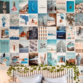 Flamingueo Photo Wall, Set of 50 Pictures, Wall Mural, Wall Decoration, Bedroom Decoration, Poster Set, Photo Collage, Wall Stickers for Teenage Girls' Rooms