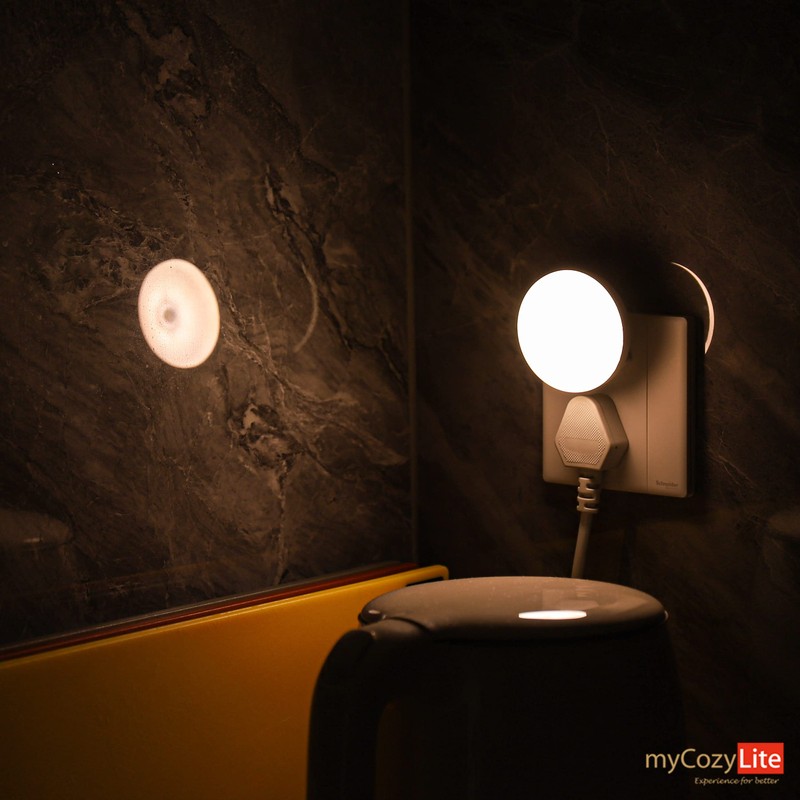myCozyLite Night Light Socket Motion Sensor LED Night Light Warm