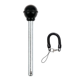 1/3Pack 3/8" Dia Round Black KNOB Weight Stack Pin Stainless Gym Equipment Locking Weight Loading Pin Strength Training Multifunction Replacement Part ，FREE Lanyard (1Pack, Φ3/8in x 5-1/2in)