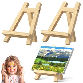 YUESHI PJL Pack of 3 mini easel wooden (15 x 20 cm), small easel, stand for calendar, drawing, sketching, wedding