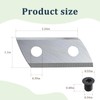 Greatshow 1 Pair Wood Chipper Blades Shredder Knives Replacement for