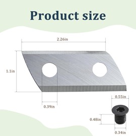 Greatshow 1 Pair Wood Chipper Blades Shredder Knives Replacement for Sun Joe CJ601E CJ602E Earthwise GS70015