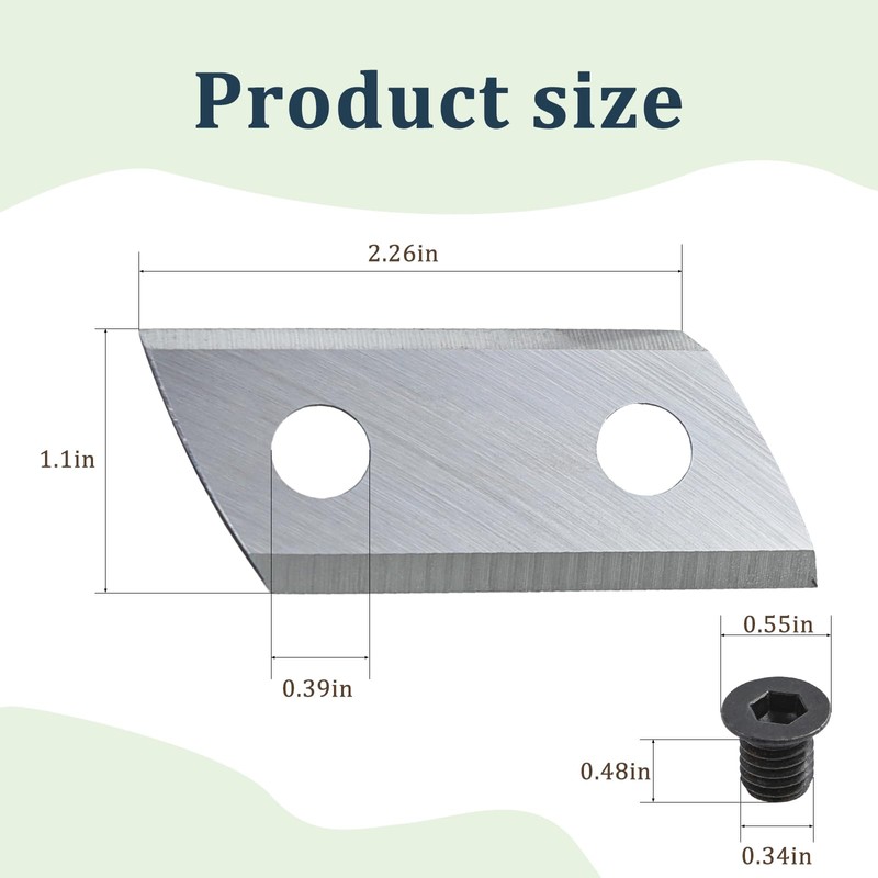 Greatshow 1 Pair Wood Chipper Blades Shredder Knives Replacement for
