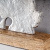 Metal Rabbit Height 26 cm Mango Wood Metal Stand Table