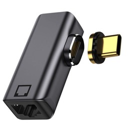 CY USB C Magnetic Adapter, RJ45 USB Type C USB3.1 to 1000Mbps Gigabit Ethernet Network LAN Adapter for Laptop
