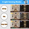 Farmhouse 4-Light Flush Mount Ceiling Lights, Adjustable Motion Sensor Square