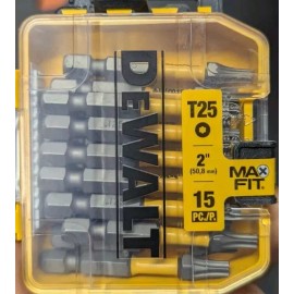DEWALT MAXFIT Impact 2 in. T25 Torx Screwdriving  Bit (15-Pack) DWA2TX25MF15