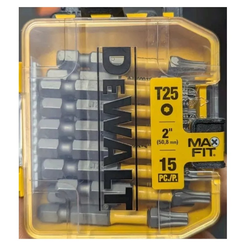 DEWALT MAXFIT Impact 2 in. T25 Torx Screwdriving Bit (15-Pack)