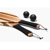 Brazilian Frescobol Paddle Set – 2 Natural Wood Beach Paddles