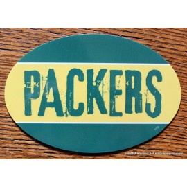 Green Bay Packers Oval Car Magnet Made In The USA Football Sports Waterproof