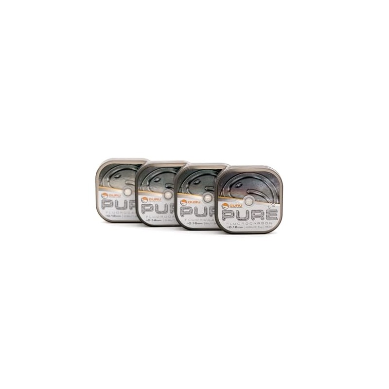Guru Pure Fluorocarbon 0.14mm/3.4lb/1.5kg/50m Qty 1 (gfc14)