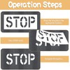24" Stop Pavement Stencil – Heavy-Duty Silicone Road Marking Template