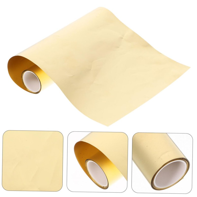 Ciieeo 1 Roll High Hardness Brass Foil Sheet Thick Wide