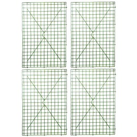MIUPOO Artificial Flower Grid Panels,DIY Flowers Wall Frames,Flowers Wall Arches Backdrop,Plastic Fences Frames for Wedding Party Flower Grids,Artificial Flowers Plant Base,4Pieces,16x24 Inches