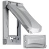 Bell MX1050S Weatherproof Single Outlet Cover Outdoor Receptacle Protector, Grey, Vertical Flat by TayMac