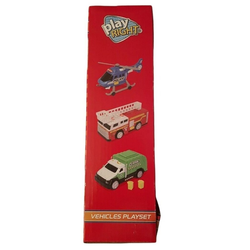 Play Right Light & Sound Helicopter, Fire Truck, & Recycling