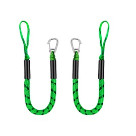 Boat Bungee Dock Lines, Mooring Rope with Stainless Steel Clip,Boat Ropes for Docking, Boat Accessories, Suit for PWC, Kayak, Jet Ski, Seadoo, WaveRunner, Pontoon, Bass Boat, 3ft
