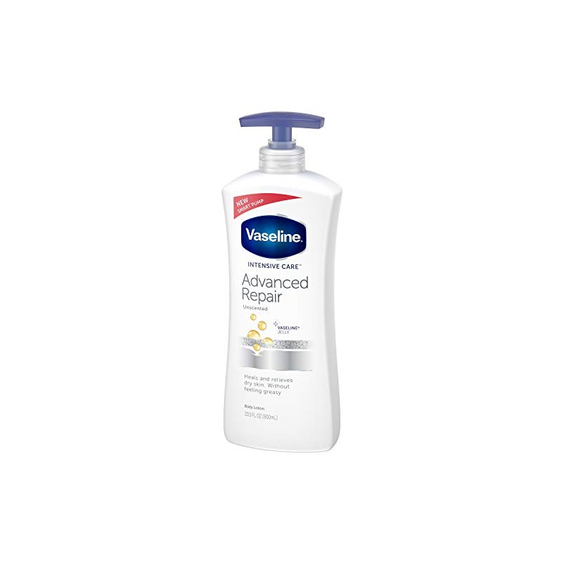 Vaseline Intensive Care Body Lotion, Advanced Repair Unscented, 20.3 oz