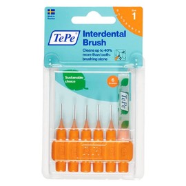 TePe Interdental Brush - Orange (0.45mm) Size 1 - 6 Pack