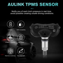 AULINK 426070C070 TPMS Tire Pressure Monitoring (TPMS) Sensor for Toyota Sequoia 2008-2017, Sienna 2007-2020, Tundra 2007-2017, Yaris 2013-2018