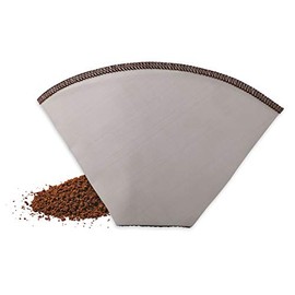 Weis Coffee Filter Foldable Size 2 Stainless Steel Mesh Tasteless Dimensions: 14.5 cm x 9.3 cm x 0.1 cm, 18952