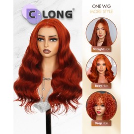 13X4 Lace Front Wigs Human Hair 350#，180% Density Ginger Orange Body Wave HD Lace Frontal Wigs Human Hair Pre Plucked for Women Human Hair 20inch