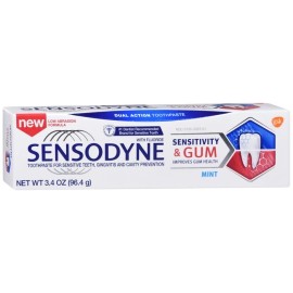 Sensodyne Sensitivity & Gum Toothpaste for Sensitive Teeth, Gingivitis and Cavit