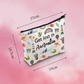 Australia Travel Gift Get Lost in Australia Cosmetic Bag for Australia Travellers Gift Welcome to Australia Gift, australia bag