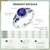 CAIDIKA 3.7 Carat Blue Stone Butterfly Ring for Women Engagement