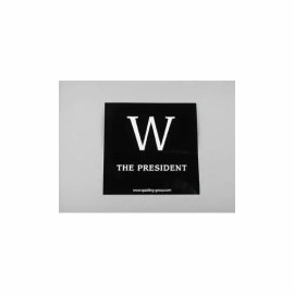George W Bush W The President 2004 Black Square Sticker