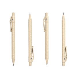 A Good Company Recycled Grass Pencils - Set of 4 - Mechanical and Refillable - 0.5 mm - Wheat Beige