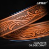 LEACOOLKEY Western Leather Belt Strap for Men Women Cowboy Western