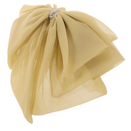 VICASKY Grosgrain Ribbon Hair Bow Clips Secure Spring Clip Large Elegant Hair Barrettes for Women Rhinestone Accented Boutique Accessories for Weddings and Special Occasions