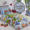 Kids Club Trains Bed Duvet Cover and Pillowcase Set, Polyester-Cotton,