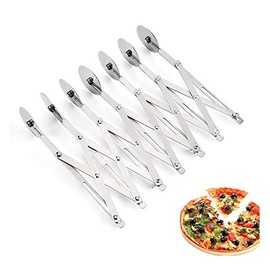 7 Wheel Stainless Steel Pastry Cutter,Expandable Pizza Slicer,Adjustable Cutter Roller Cookie Dough Cutter Divider