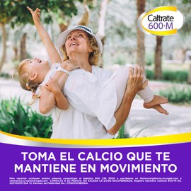 Caltrate Suplemento Alimenticio De Calcio con Vitamina D + Minerales, 600 mg, 60 Tabletas
