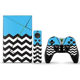 MightySkins Skin Compatible with NVIDIA Shield TV wrap Cover Sticker Skins Baby Blue Chevron