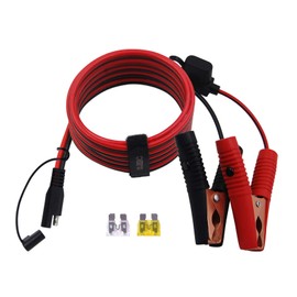 CUZEC 10FT/3.05m 14AWG 20A Battery Alligator Clip to SAE Connector/12V SAE Quick Release Adapter to Alligator Clips Quick Disconnect Cable