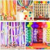Crepe Paper Colourful Party Streamers 8 Colours Crepe Ribbons 4.5