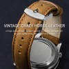 ANNEFIT Retro Leather Watch Strap, Quick Release Genuine Leather Strap,