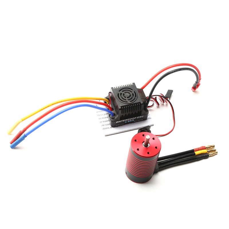 GTSKYTENRC Waterproof 3660 Brushless Motor 4200KV with 80A Brushless ESC