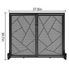 Fire Beauty Fireplace Screen with Hinged Doors Cast Iron Border
