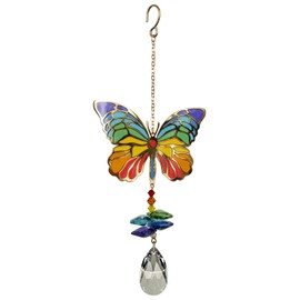 Woodstock Chimes Woodstock Rainbow Makers Collection, Crystal Wonders, 5'' Butterfly Crystal Wonders Crystal Suncatchers for Outdoor, Patio, Home or Garden Décor (CWBUT)