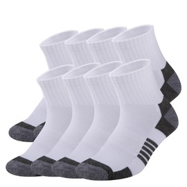 COOVAN Mens Ankle Athletic Socks Quarter Cushion Moisture Wicking Running Sports Work Socks