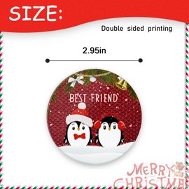 Christmas Ornaments Christmas Tree Decorations Ceramic Ornament Best Gifts for Christmas 2.95in - Cute Christmas Penguin Best Friend