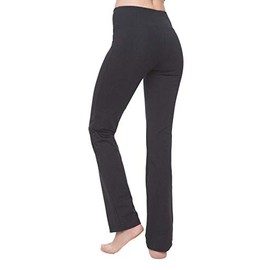Nirlon Straight Leg Yoga Pants - Straight Leg Yoga Pants for Women Breathable Leggings for Women for Yoga Regular & Plus Size Pants for Women Yoga Work Pants for Women (S 28" Inseam, Charcoal)