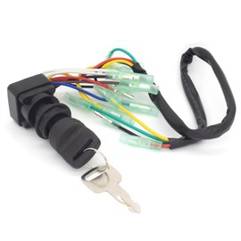 QuickMarine 703 82510 Boat Main Switch Ignition Key Assembly for Yamaha 225 250 HP Outboard Engines & 6-300 HP International Motors Control Box Replaces 703-82510-42 703-82510-43